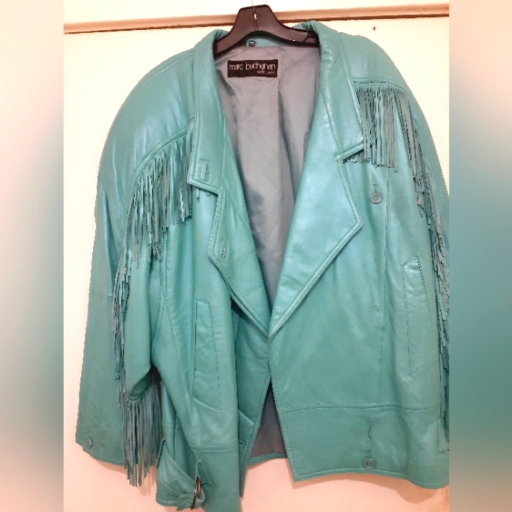 Vintage Pelle Pelle Leather Jacket by Marc Buchanan size 13/14